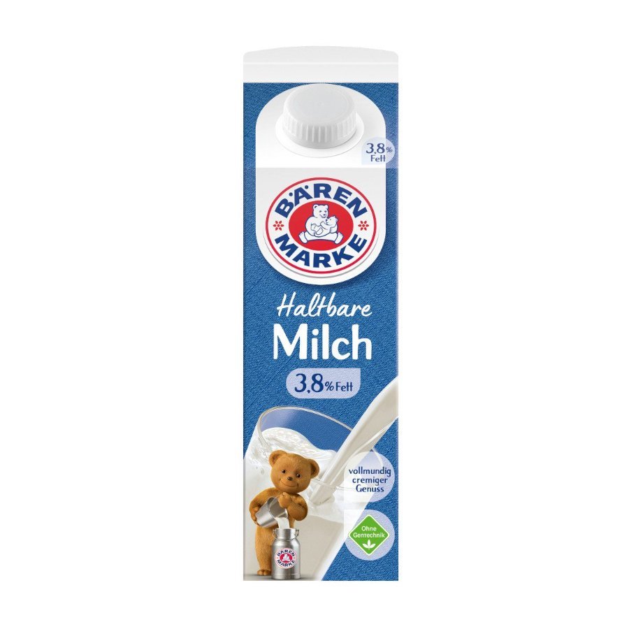 Bärenmarke Haltbare Milch 3,8% Fett ultrahocherhitzt 1Ltr.