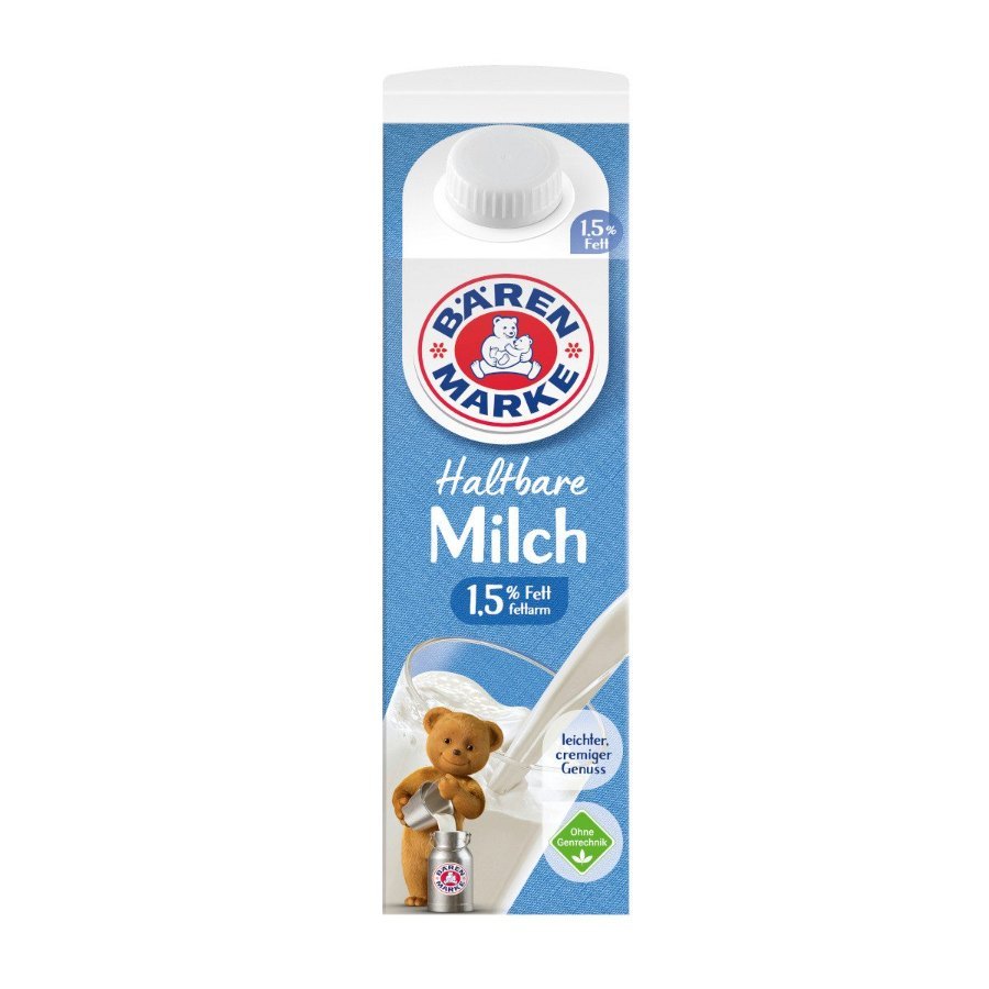 Bärenmarke Haltbare Milch 1,5% Fett ultrahocherhitzt 1Ltr.